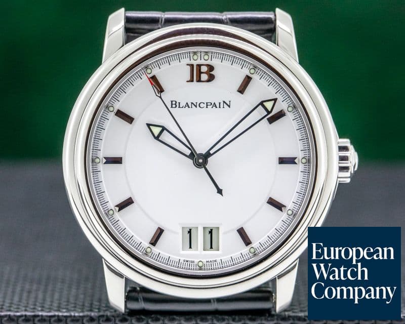 Image of Blancpain Leman Big Date SS White Dial 