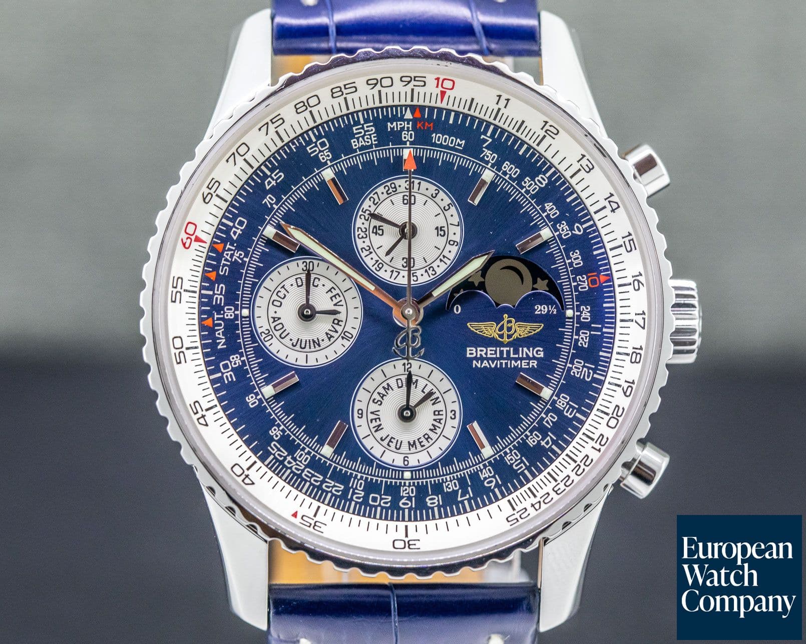 Image of Breitling Navitimer Olympus 1461 SS Blue Dial