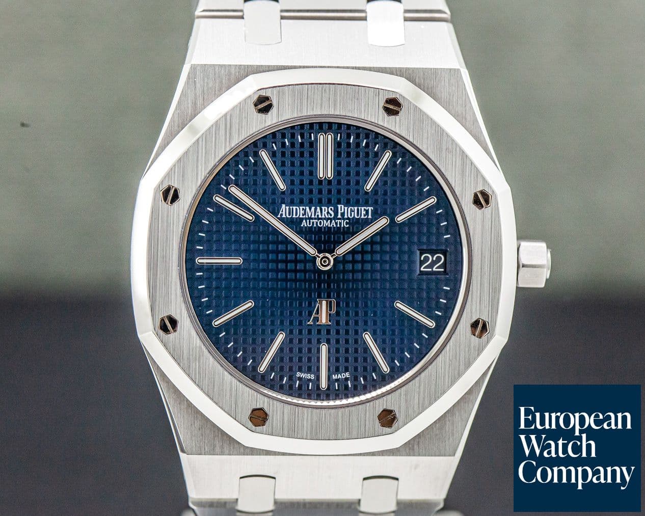 Image of Audemars Piguet Royal Oak Extra Thin Blue Dial SS 15202ST 