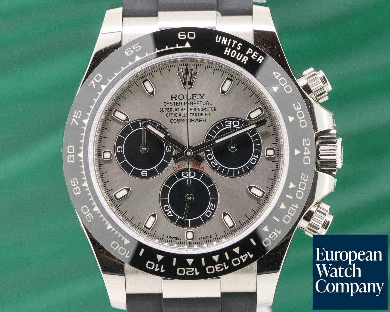 Image of Rolex Daytona 18K White Gold Ceramic Oysterflex Silver Dial 