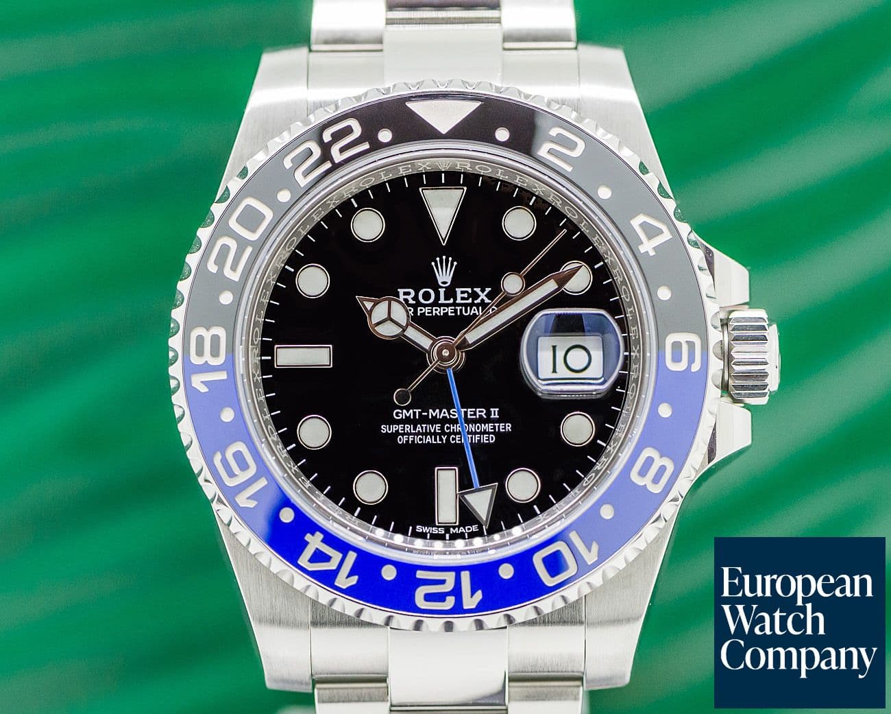 Image of Rolex GMT Master II Ceramic Black & Blue "Batman" SS 
