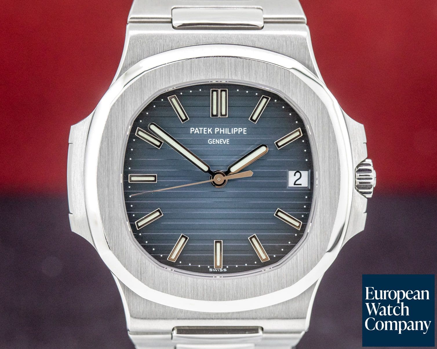 Image of Patek Philippe Jumbo Nautilus Blue Dial SS FULL SET VERY EARLY DIAL 