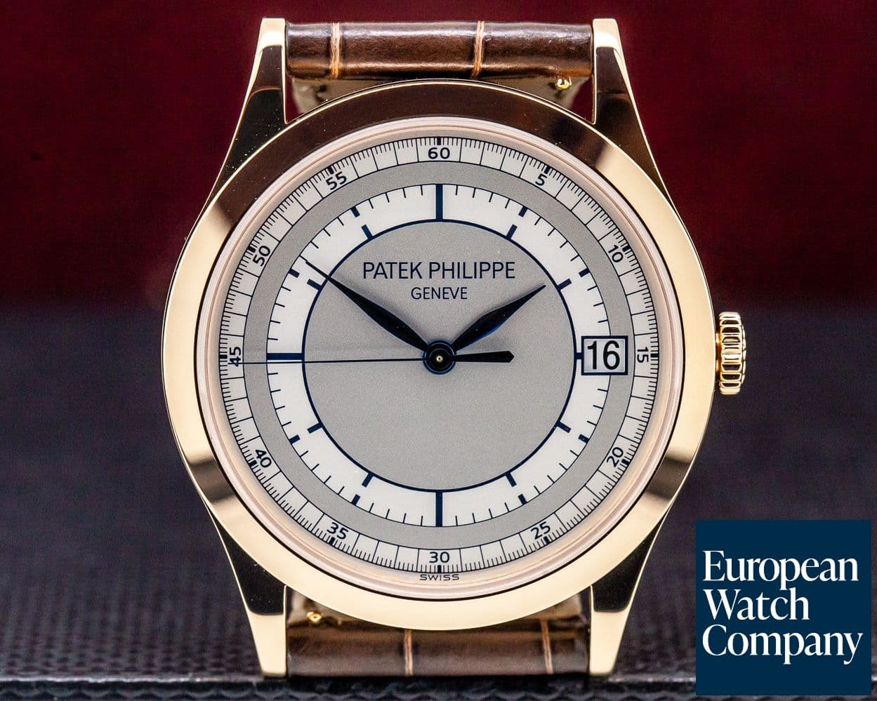 Image of Patek Philippe Calatrava 18K Rose Gold Sector Dial 