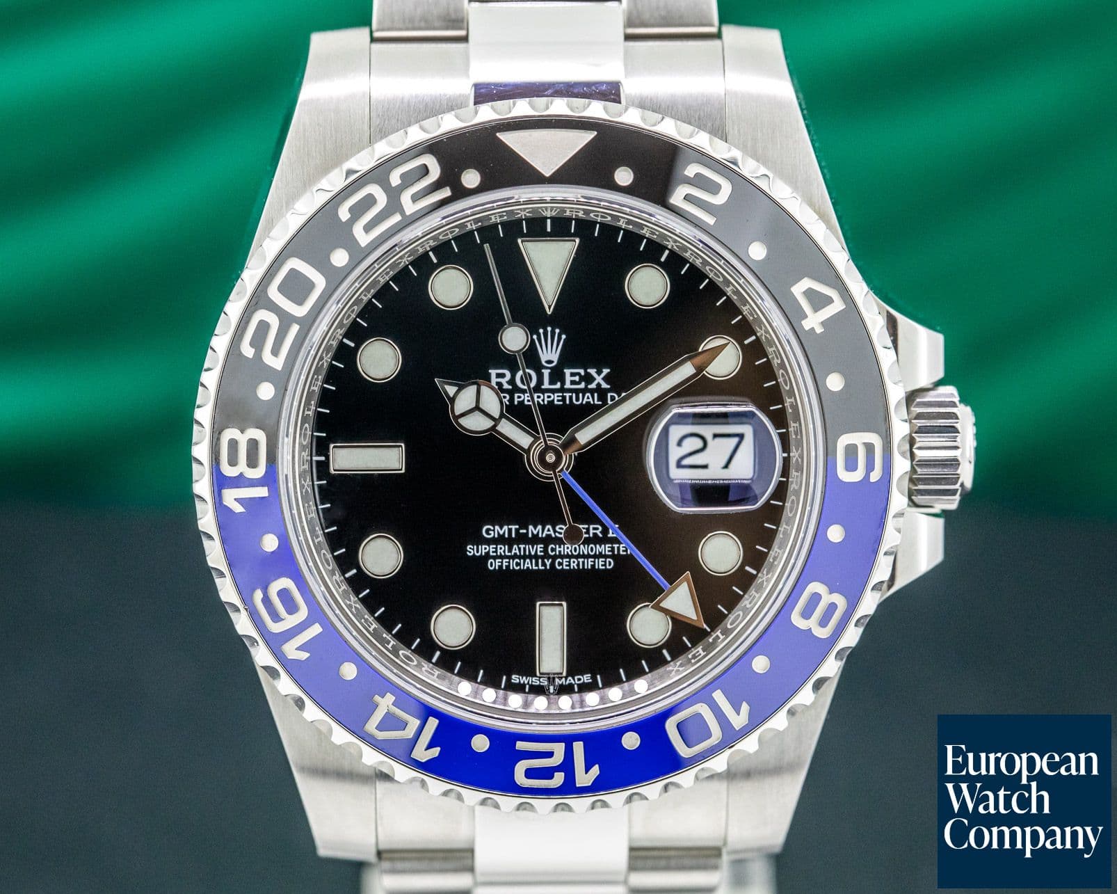 Image of Rolex GMT Master II Ceramic Black & Blue "Batman" SS 