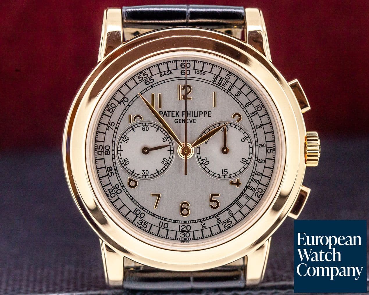 Image of Patek Philippe 5070 Rose Gold Lemania Chronograph / Silver Dial
