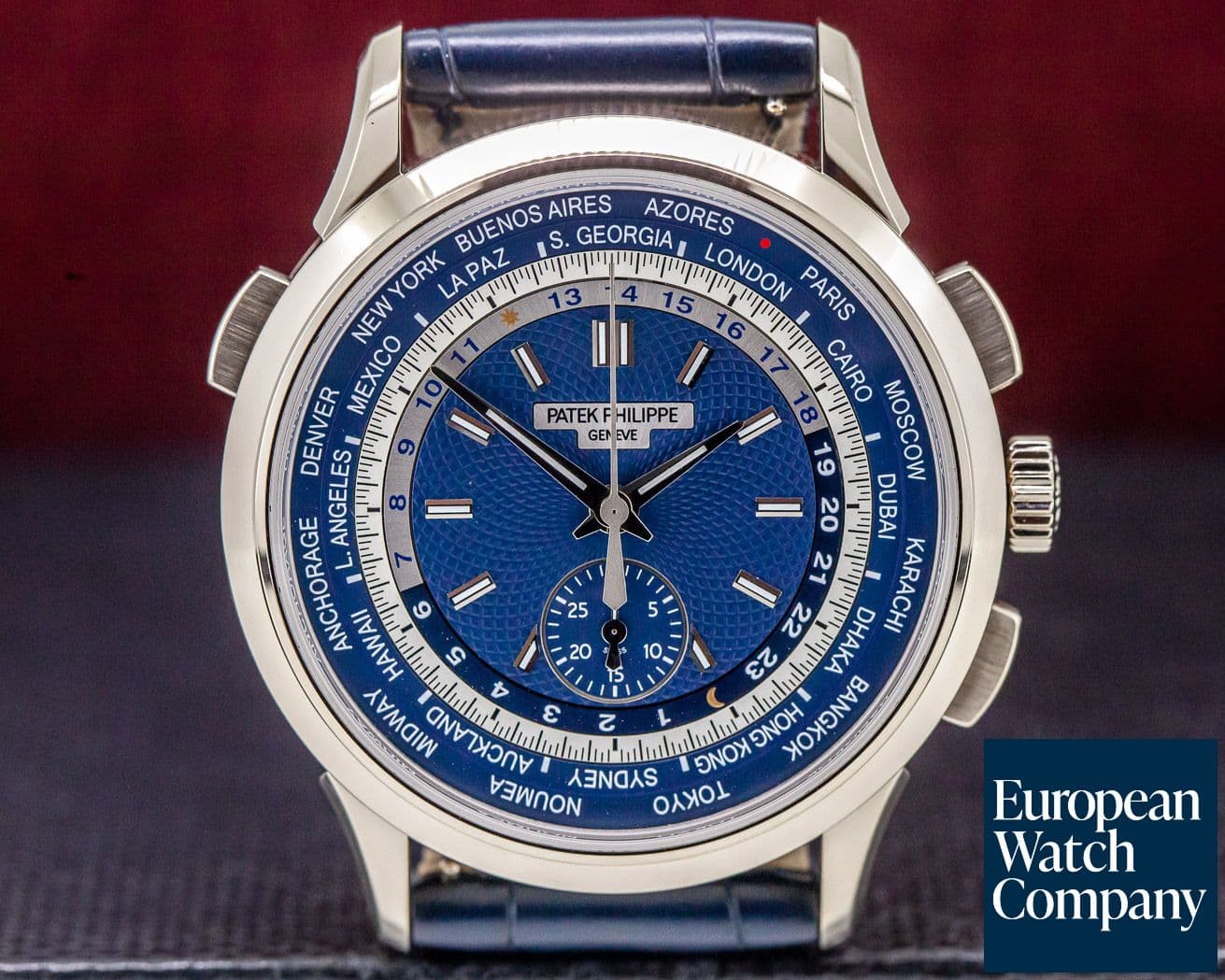Image of Patek Philippe World Time Chronograph 18k White Gold 