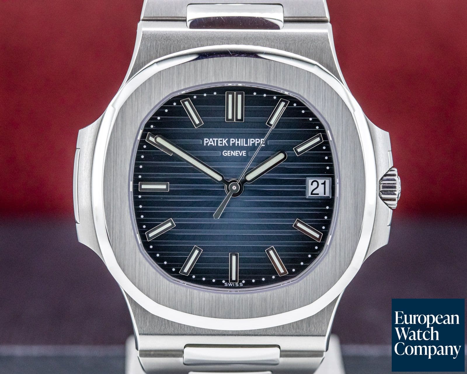 Image of Patek Philippe Jumbo Nautilus Blue Dial SS FULL SET  