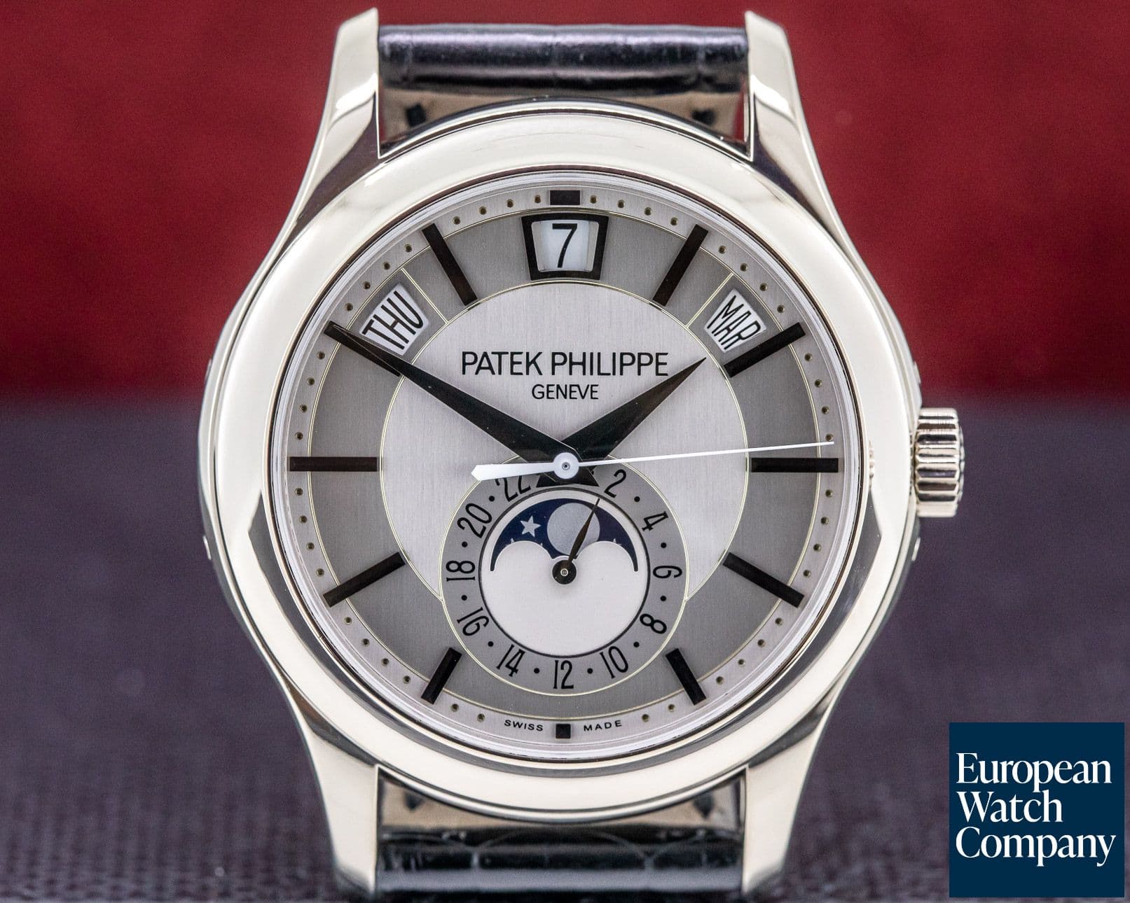 Image of Patek Philippe Annual Calendar Silver Dial 18K White Gold 

