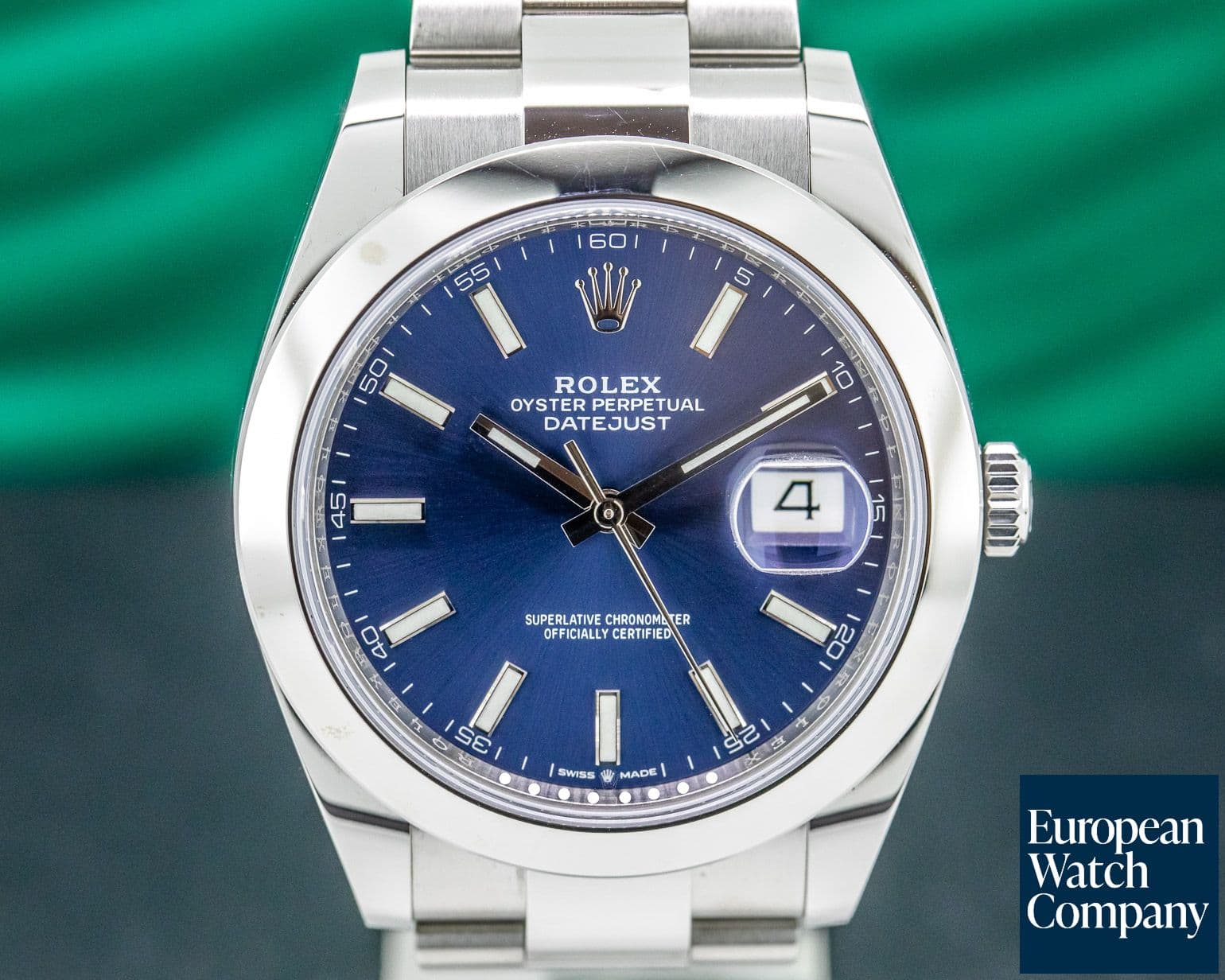 Image of Rolex Datejust 41 Blue Stick Dial SS Oyster
