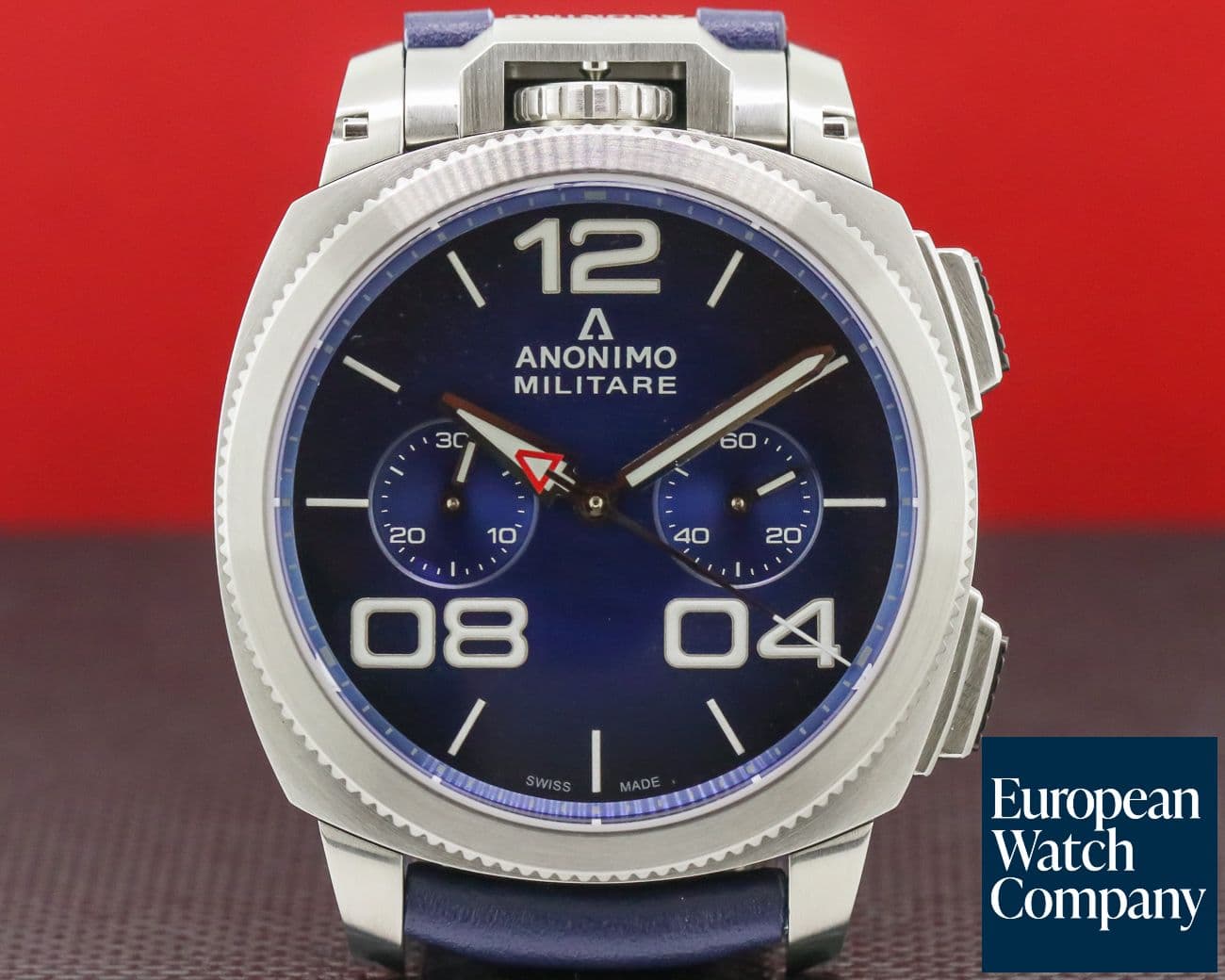 Image of Anonimo Militare Chrono Blue Dial SS 