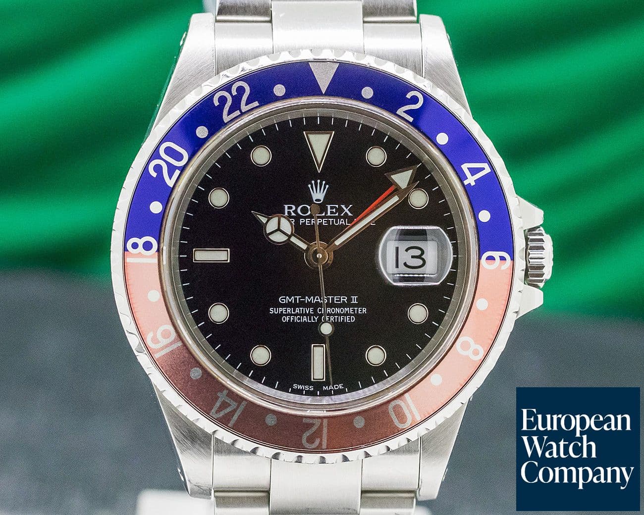 Image of Rolex GMT Master II SS Red / Blue Pepsi Bezel FADED
