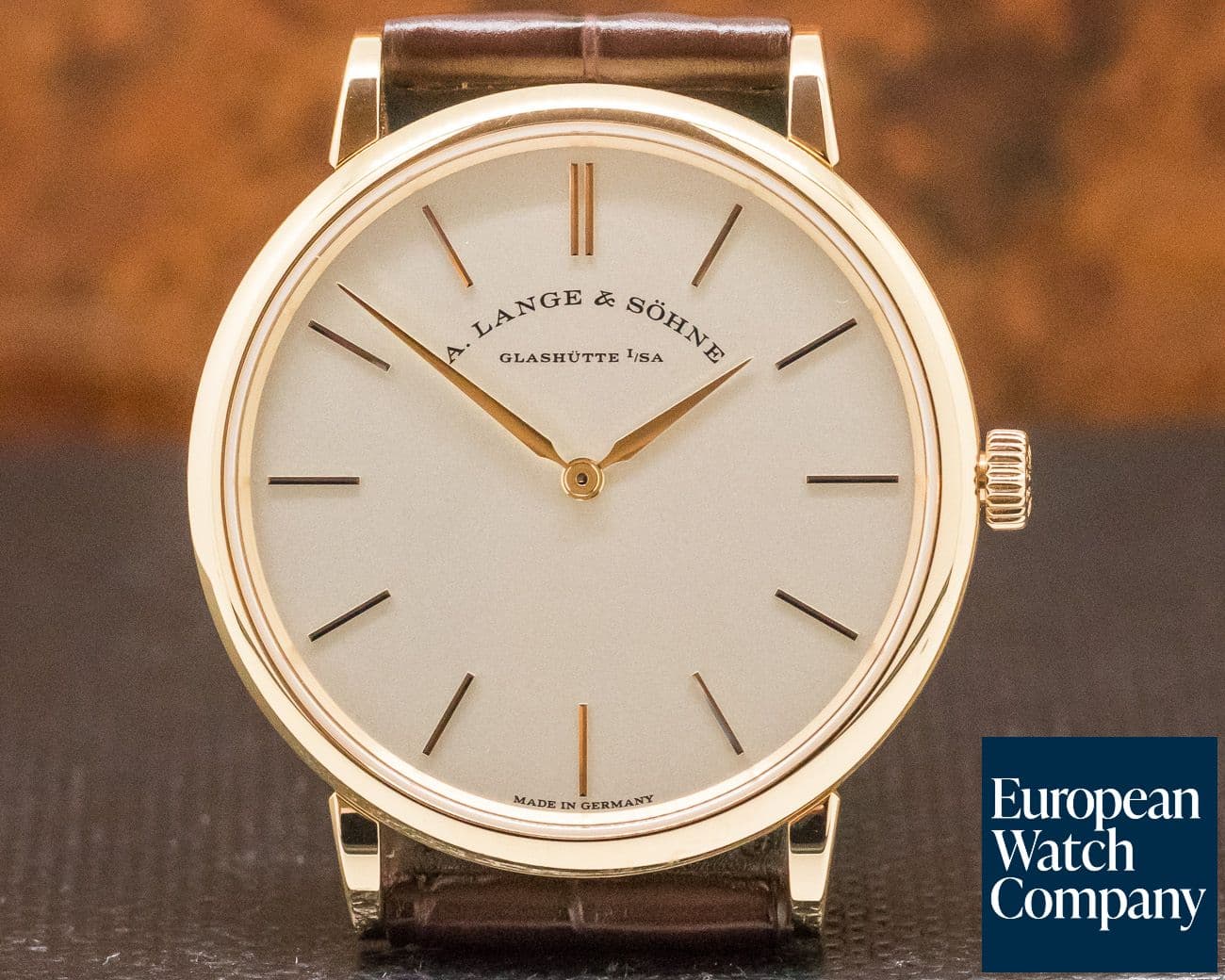 Image of A. Lange and Sohne Saxonia Thin Manual Wind 18K Rose Gold