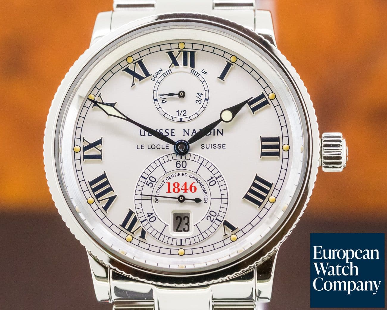 Image of Ulysse Nardin Marine Chronometer 1846 Silver Dial SS / SS