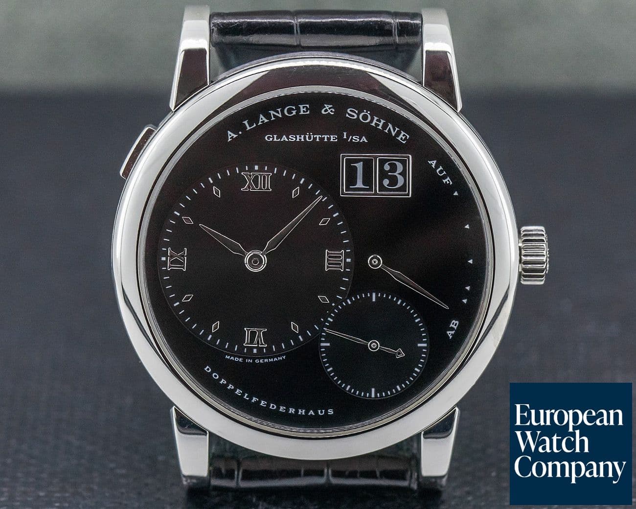 Image of A. Lange and Sohne Lange 1 Platinum Black Dial "DARTH"