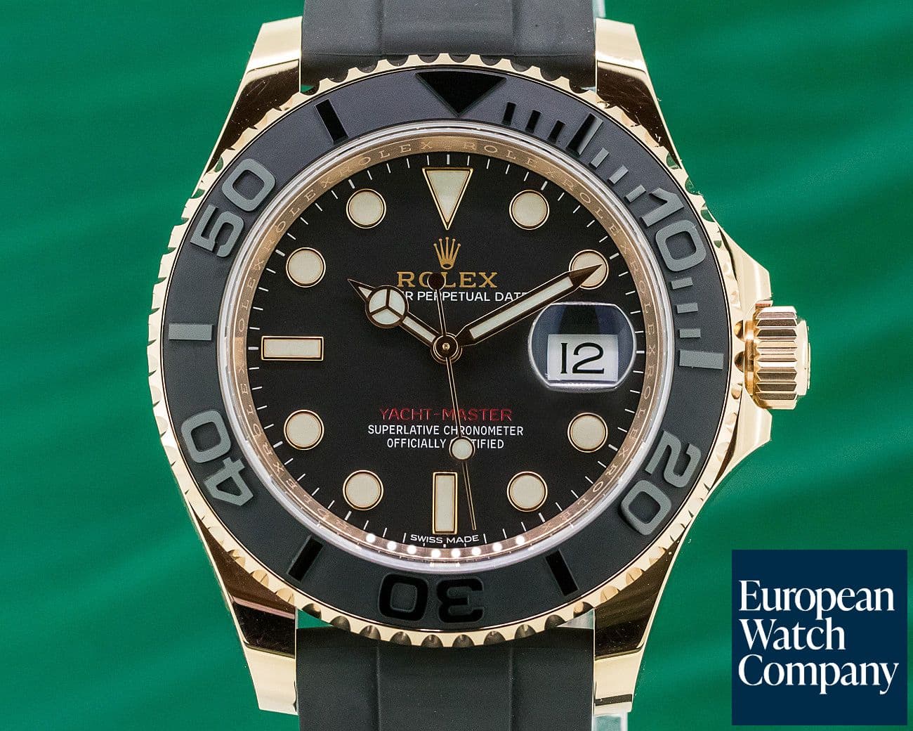 Image of Rolex Yacht Master 18K Rose Gold / Rubber 