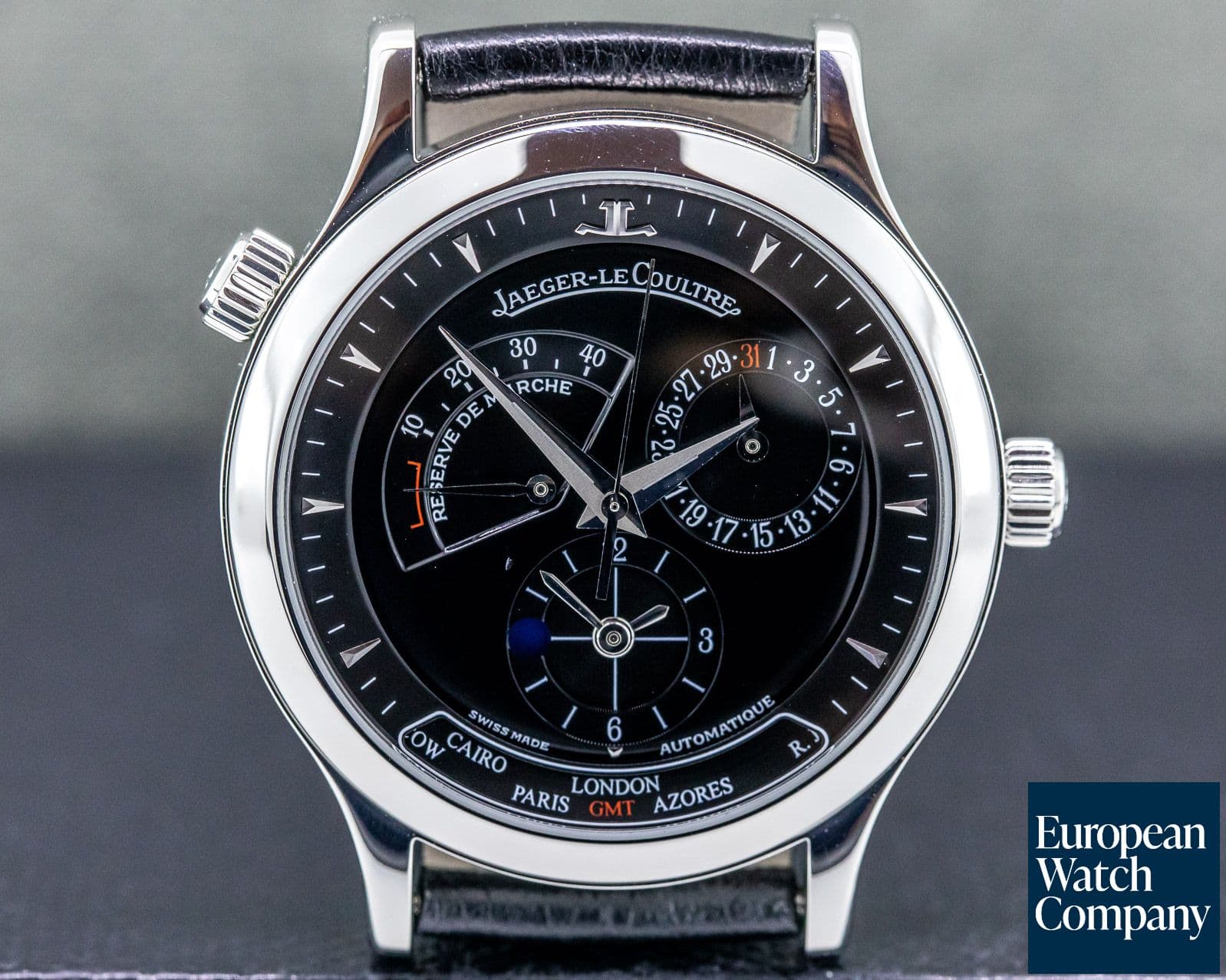 Image of Jaeger LeCoultre Master Geographic SS Black 