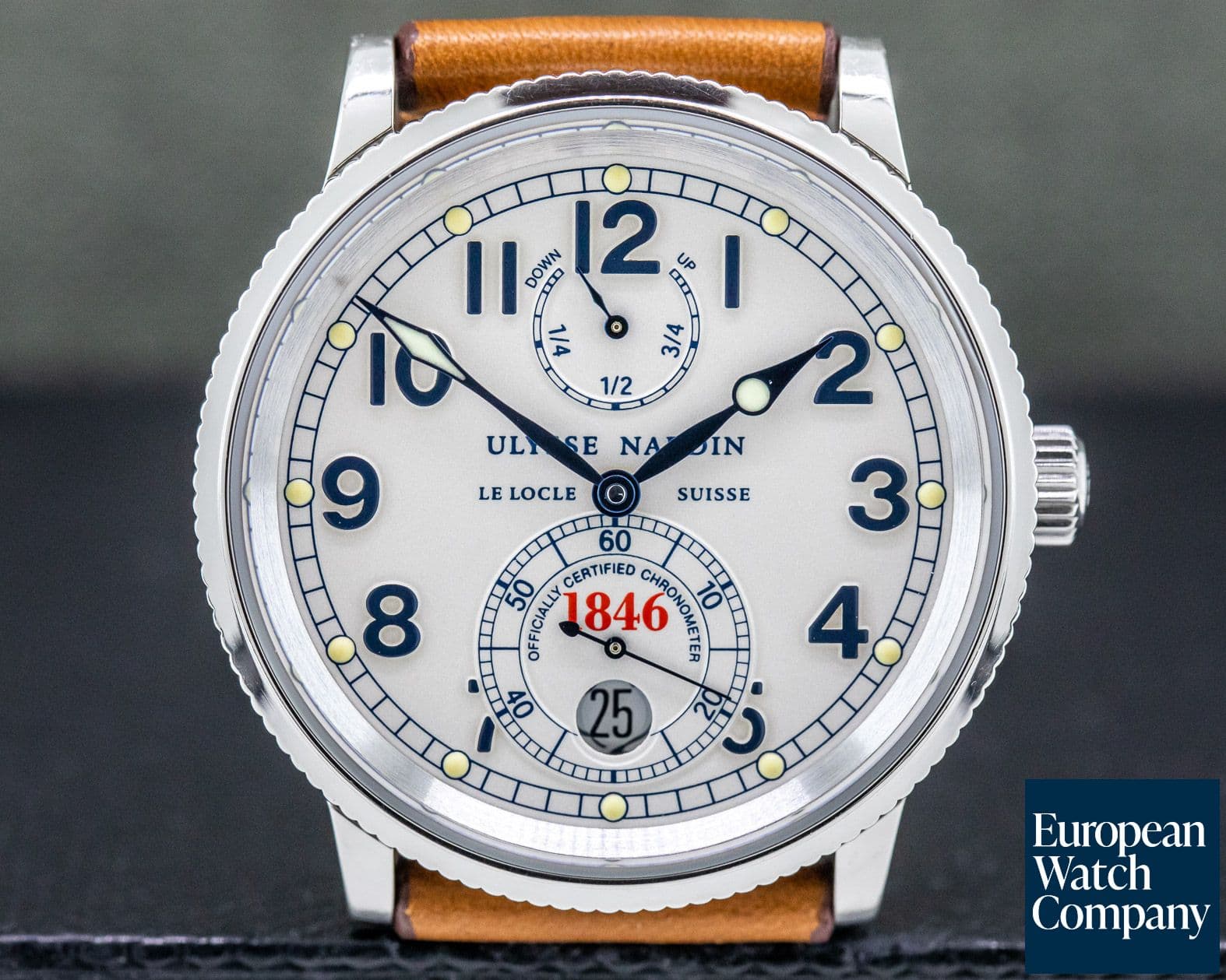 Image of Ulysse Nardin Marine Chronometer 1846 Silver Dial SS 