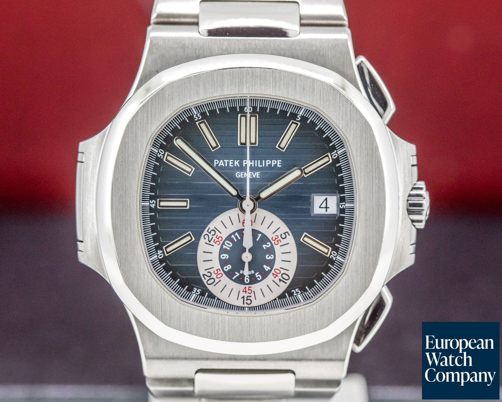 Image of Patek Philippe Nautilus Chronograph SS Blue Dial / FULL SET 