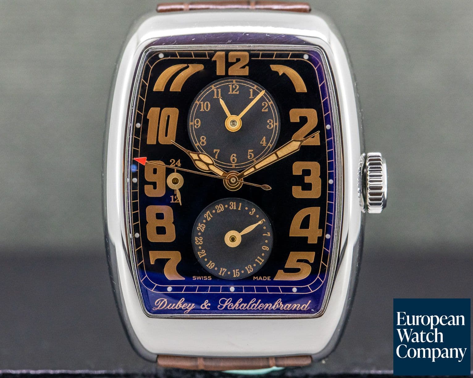 Image of Dubey & Schaldenbrand Aerodyn Duo Steel Black Dial  