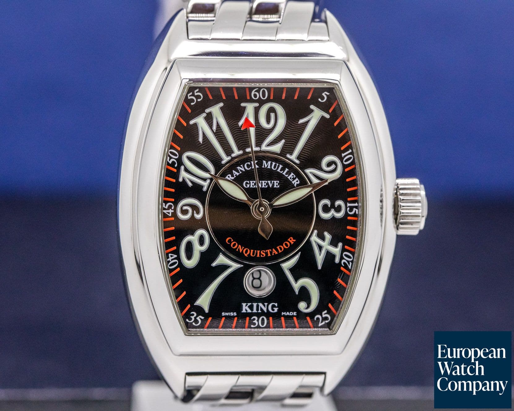 Image of Franck Muller King Conquistador Black Dial SS / SS