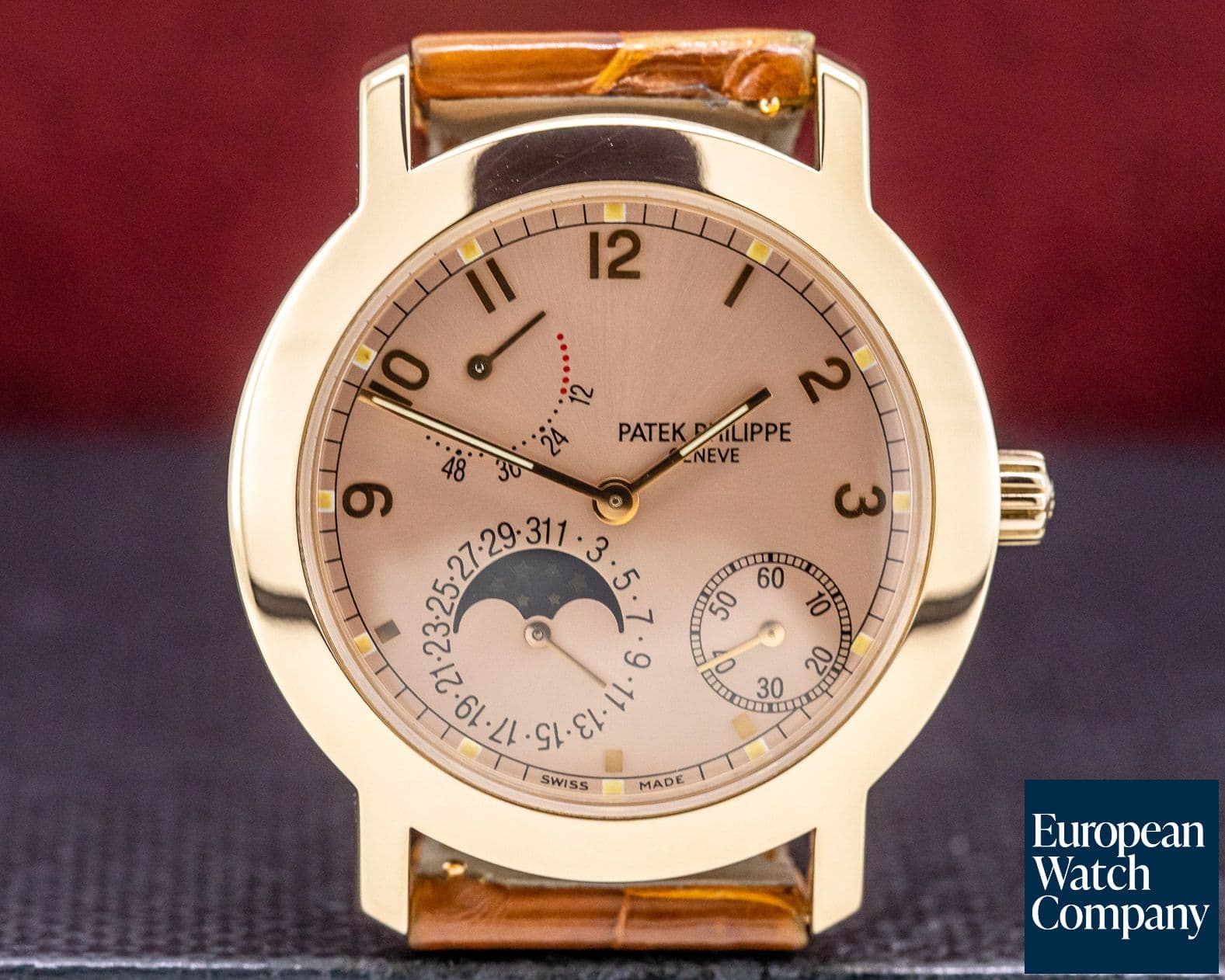 Image of Patek Philippe Moon Phase Power Reserve Salmon Dial 18K Rose Gold 