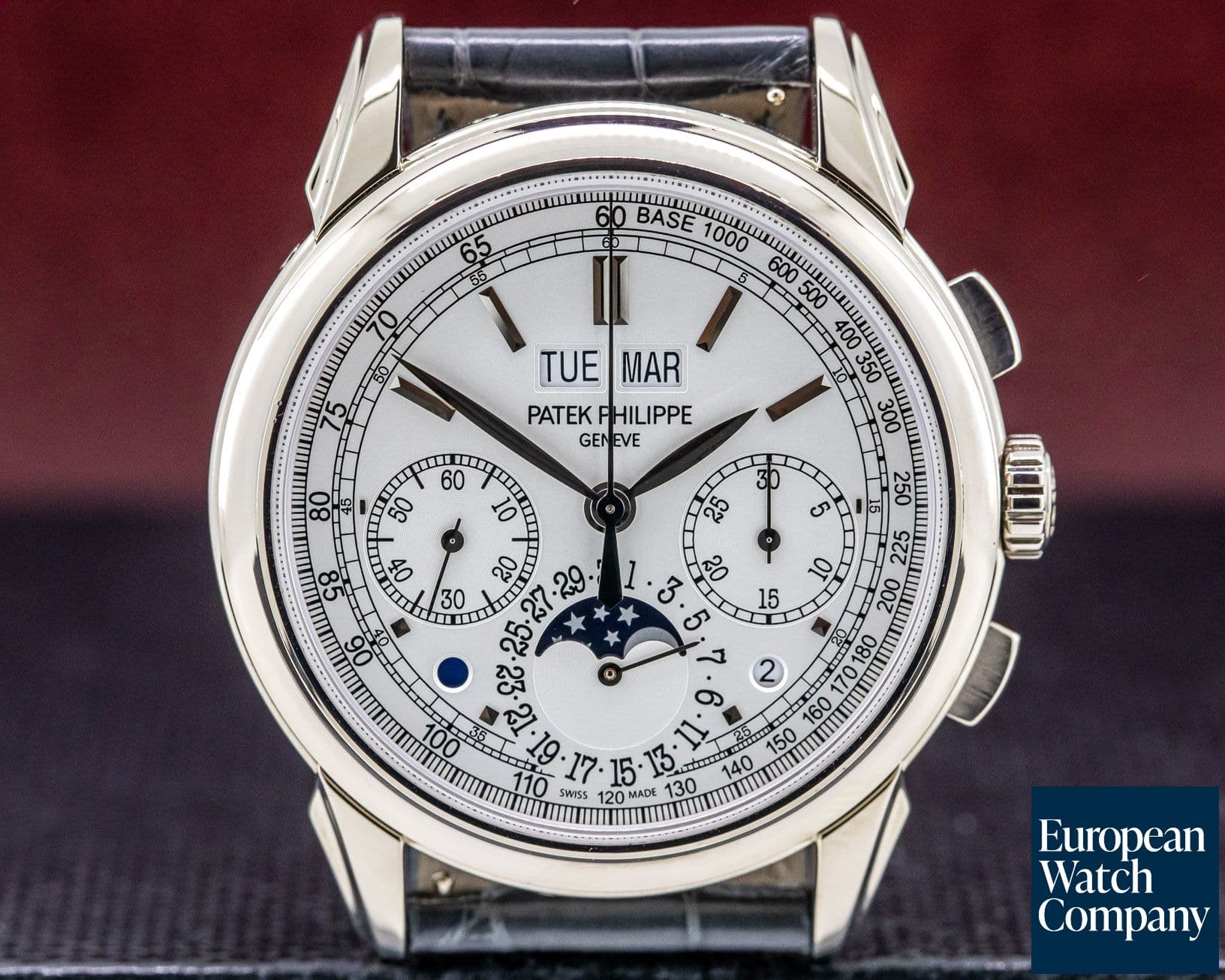 Image of Patek Philippe Perpetual Calendar Chronograph 18K White Tachometre Dial 