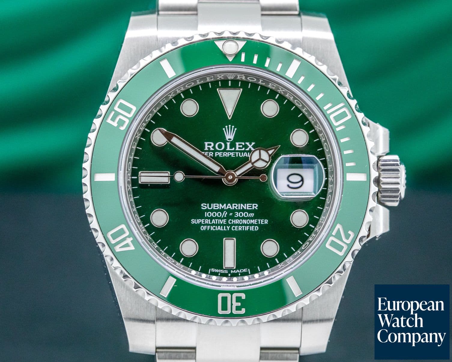 Image of Rolex Submariner Green Ceramic Bezel Green Dial SS UNWORN