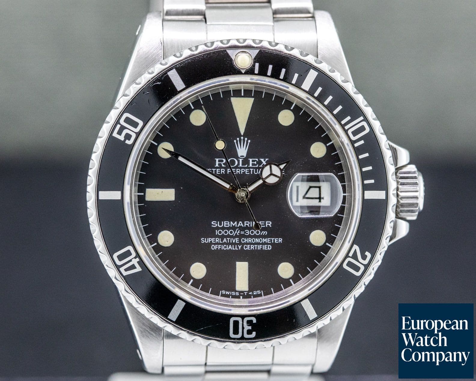 Image of Rolex Submariner "Transitional" 168000 Matte Dial