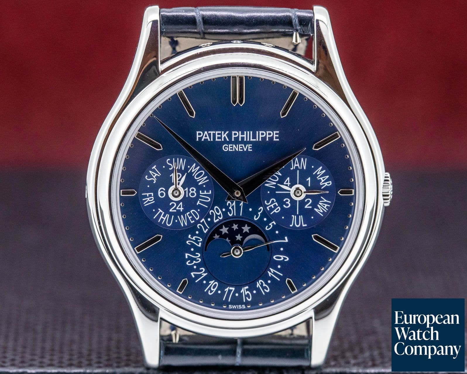 Image of Patek Philippe Perpetual Calendar Platinum Blue Dial 5140