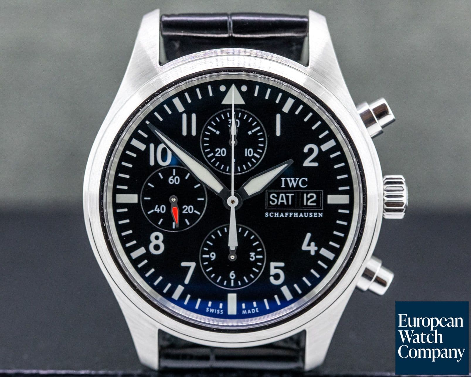Image of IWC Pilot Chronograph SS / Alligator 