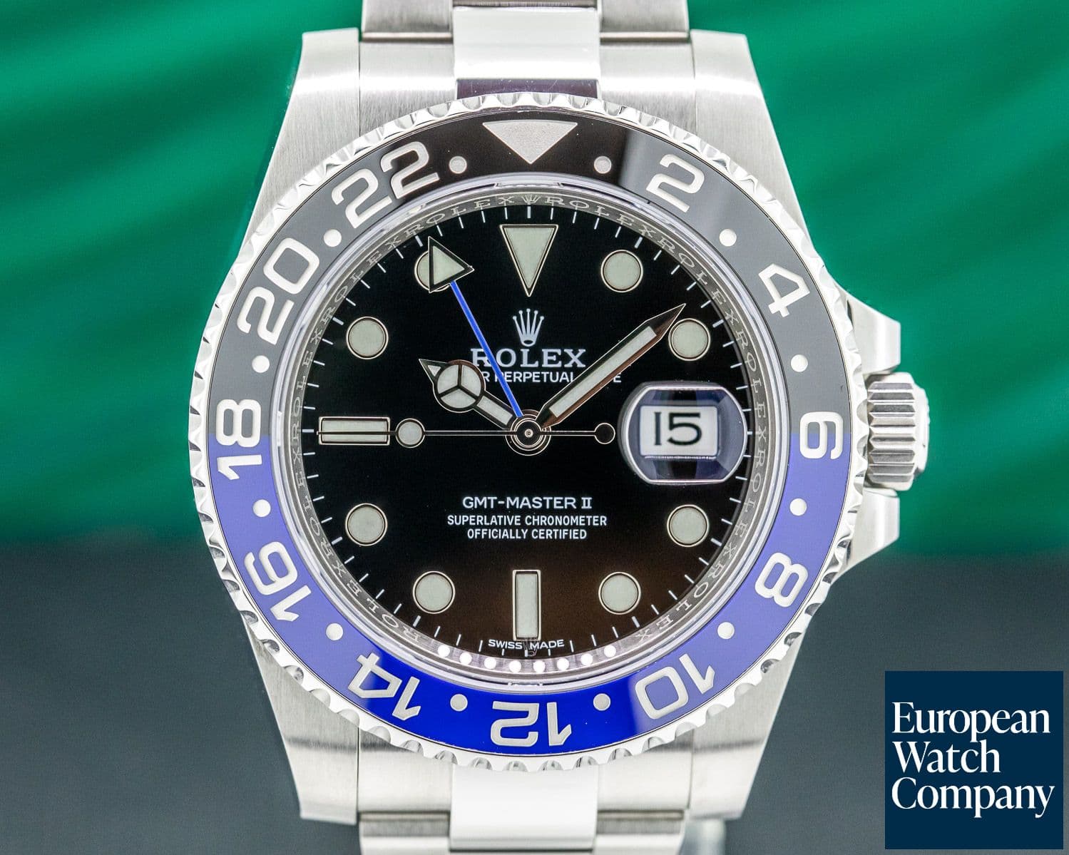 Image of Rolex GMT Master II Ceramic Black & Blue "Batman" SS 