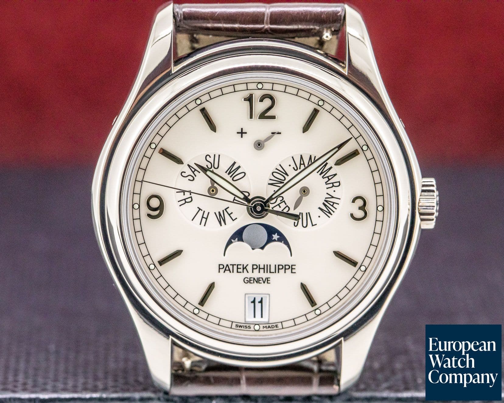 Image of Patek Philippe Annual Calendar 18K White Gold Porcelain Dial 


