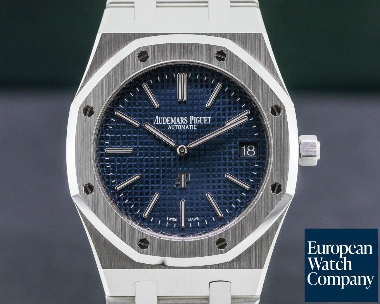 Image of Audemars Piguet Royal Oak Extra Thin Blue Dial SS 15202ST 