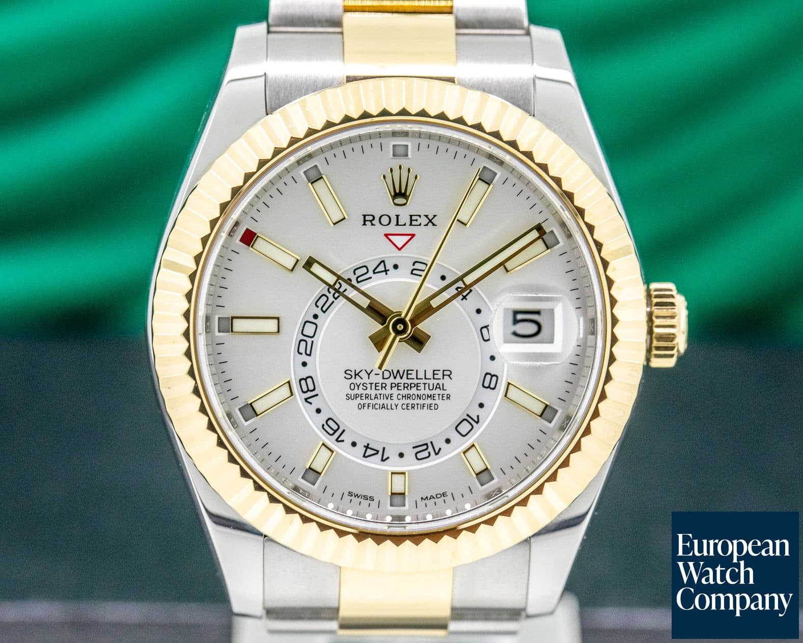 Image of Rolex Sky Dweller Steel & Yellow Gold White Dial 