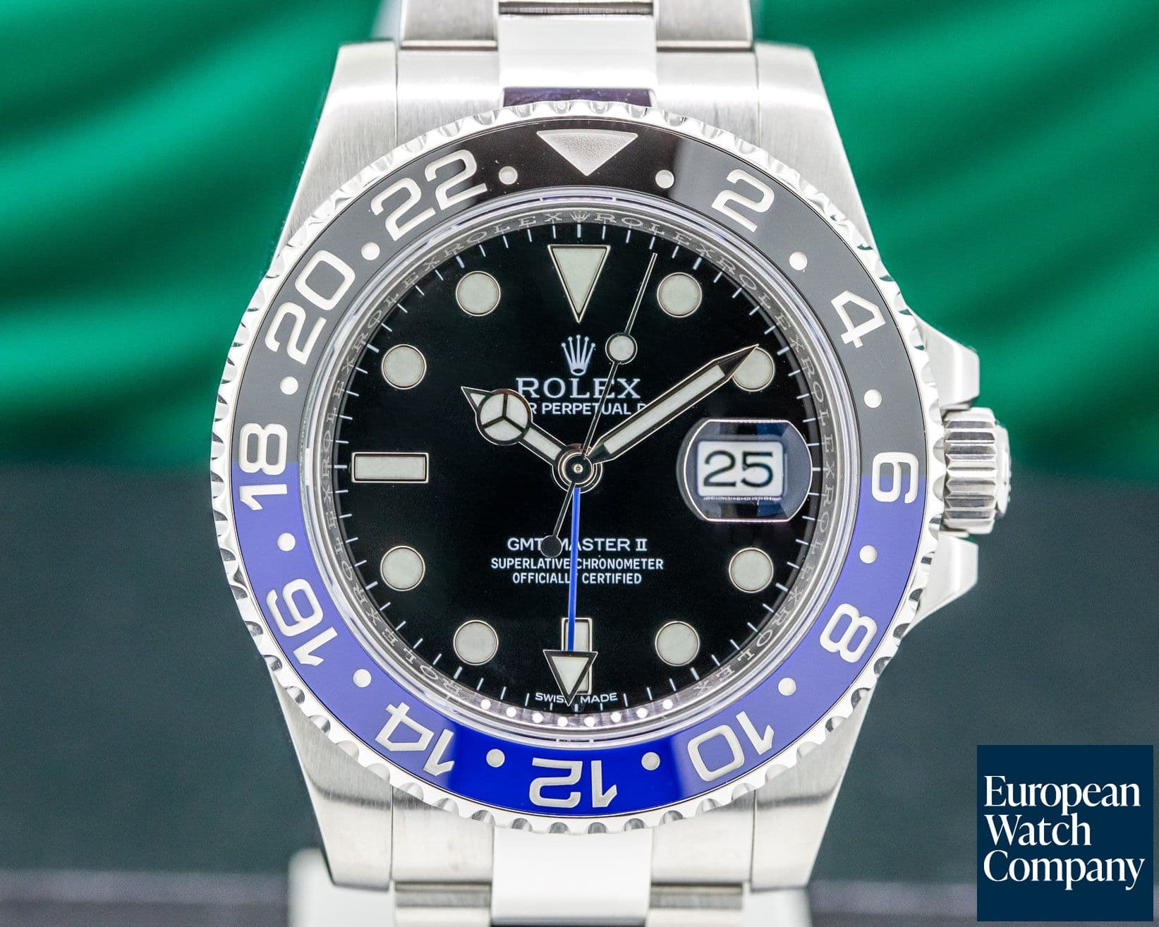 Image of Rolex GMT Master II Ceramic Black & Blue "Batman" SS 