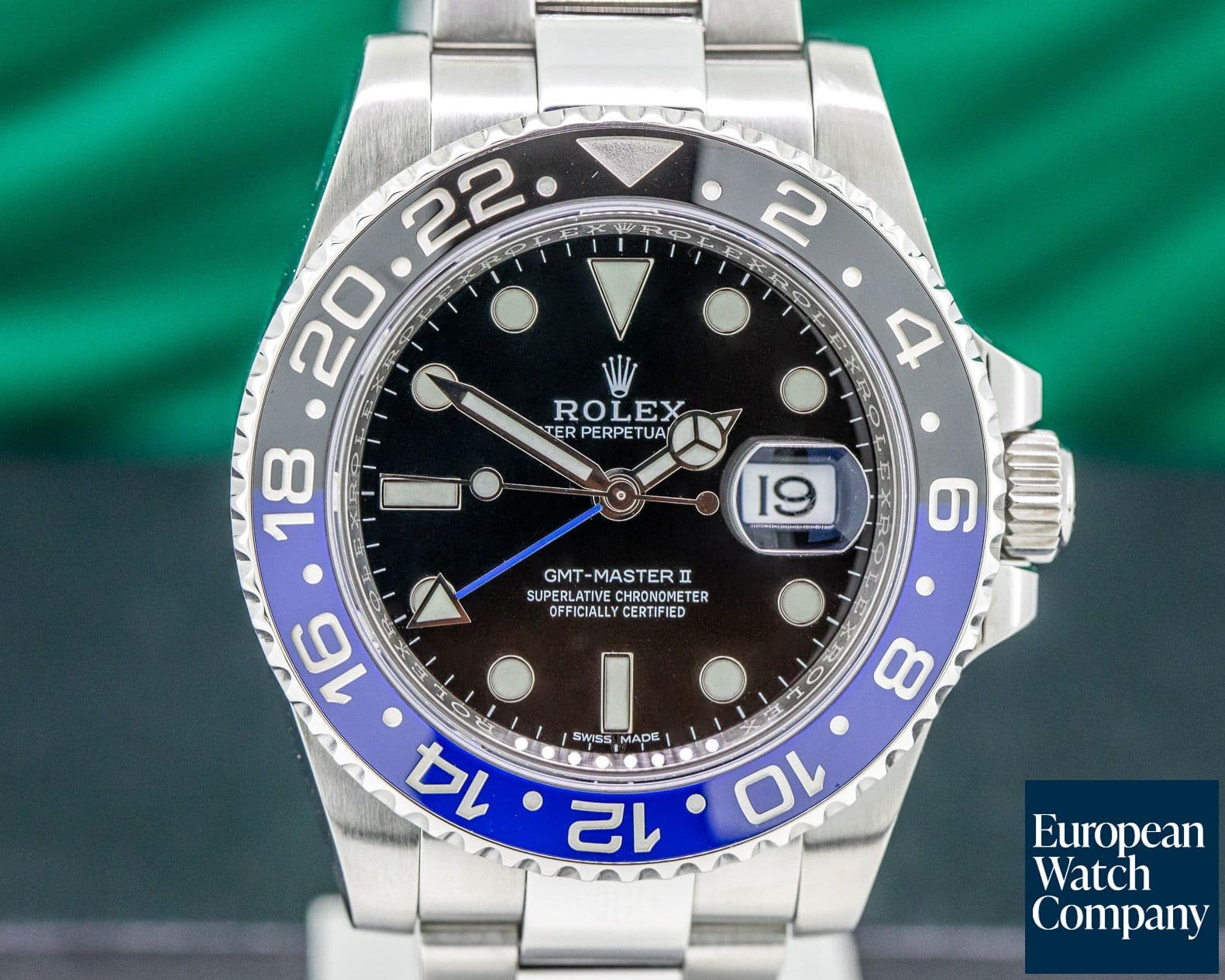 Image of Rolex GMT Master II Ceramic Black & Blue "Batman" SS 