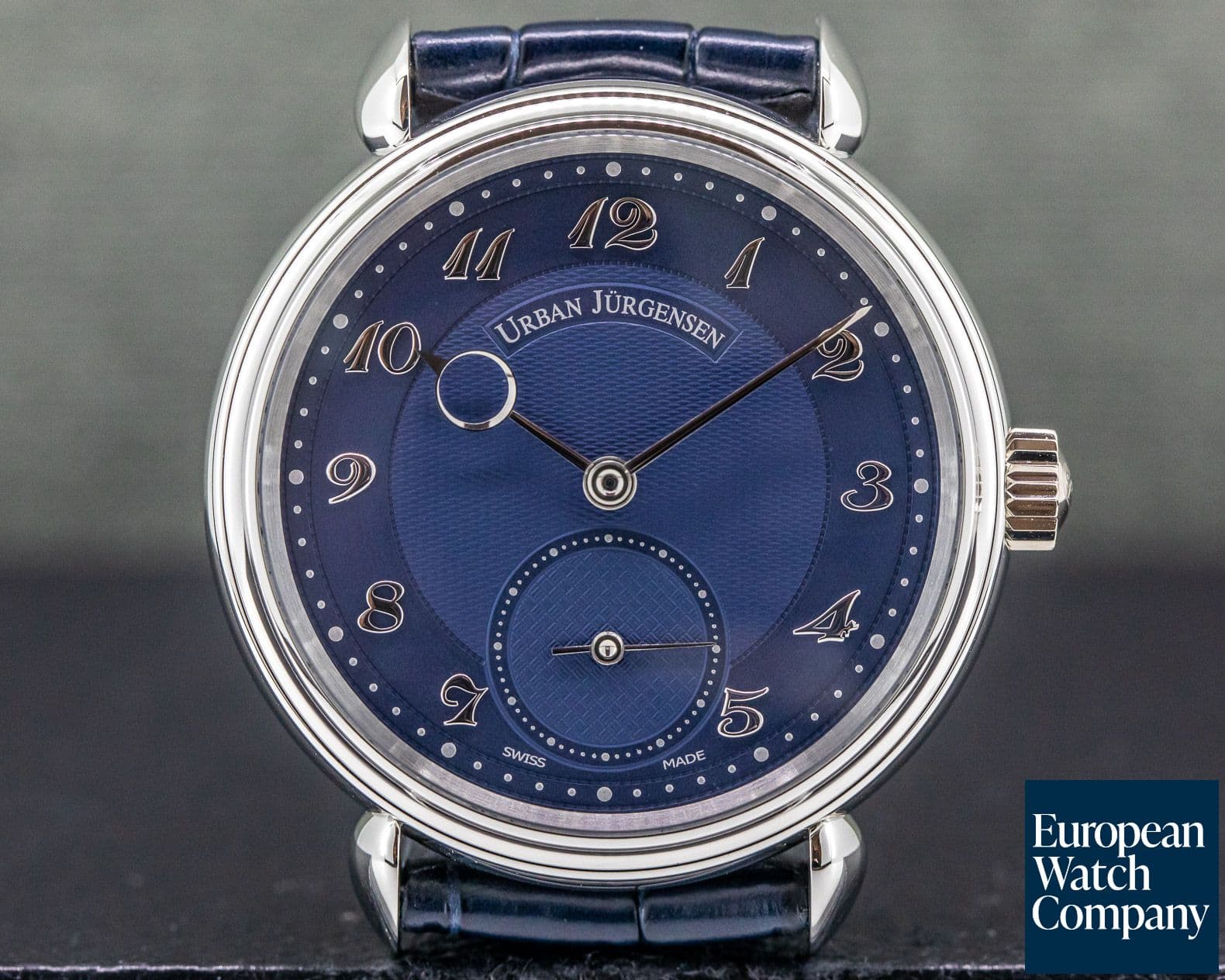 Image of Urban Jurgensen 1140PT Platinum Blue Dial / Breguet Numerals LIMITED