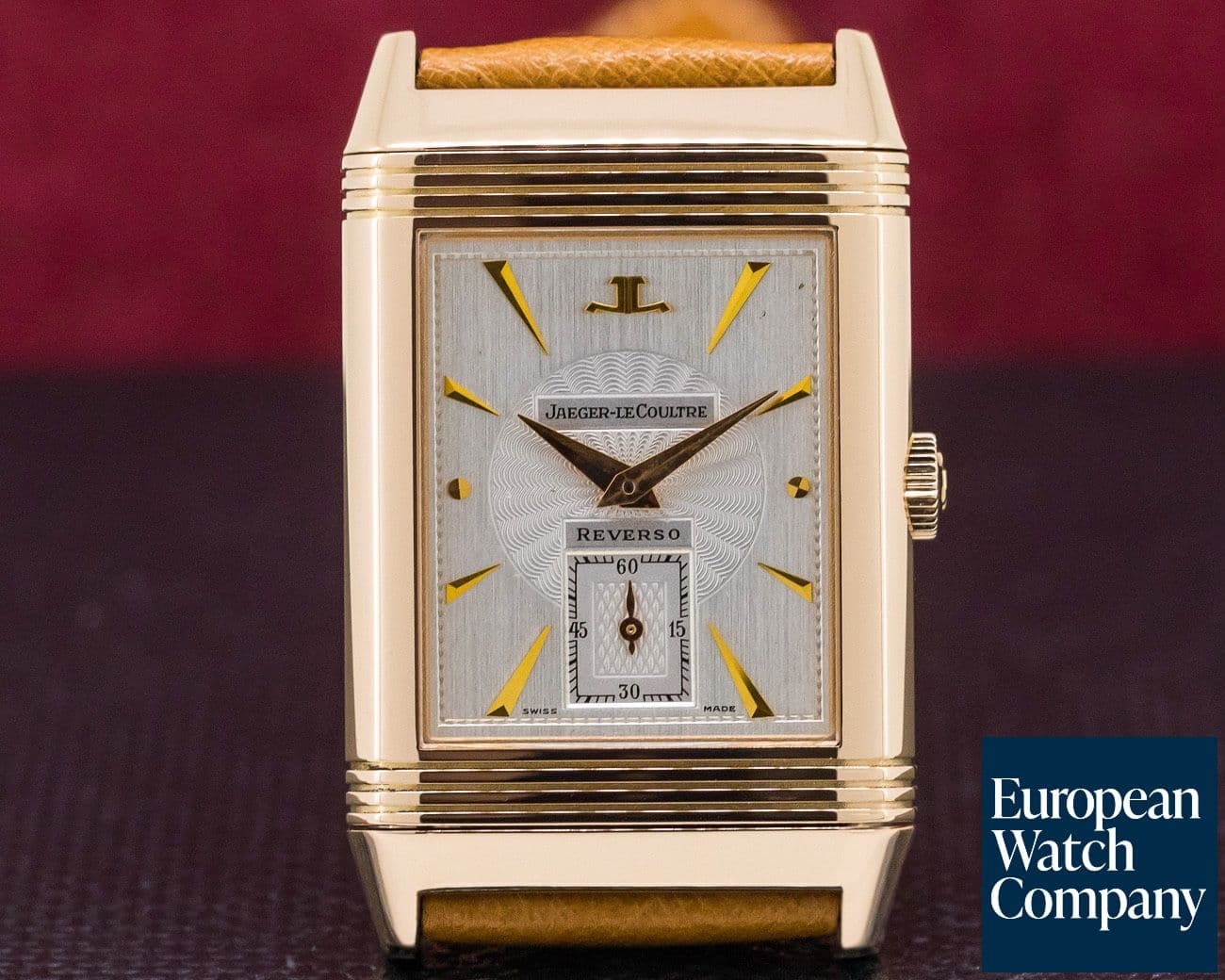 Image of Jaeger LeCoultre Reverso Art Deco 18K Rose Gold / Deployant Buckle 