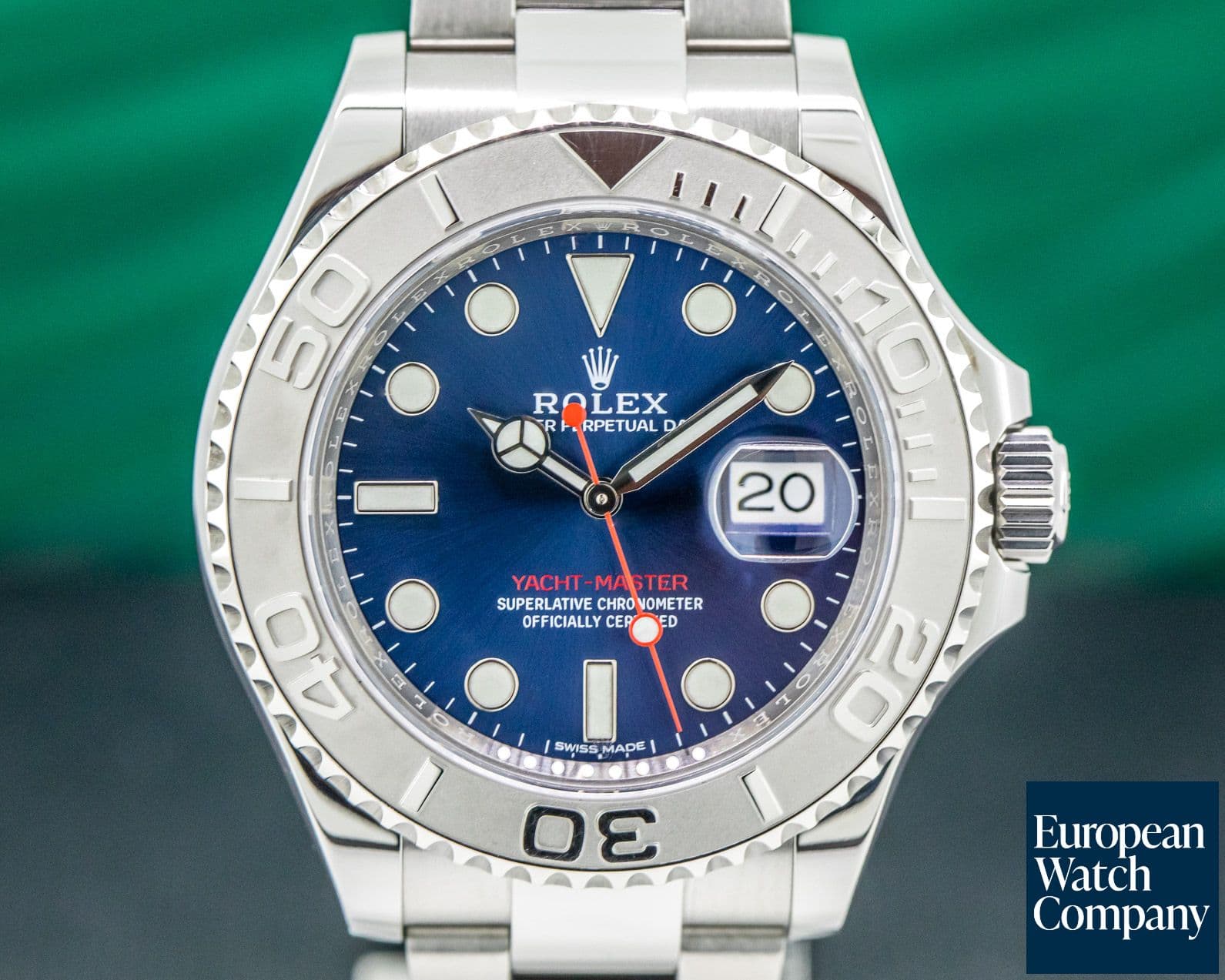 Image of Rolex Yacht Master SS Blue Dial / Platinum Bezel 