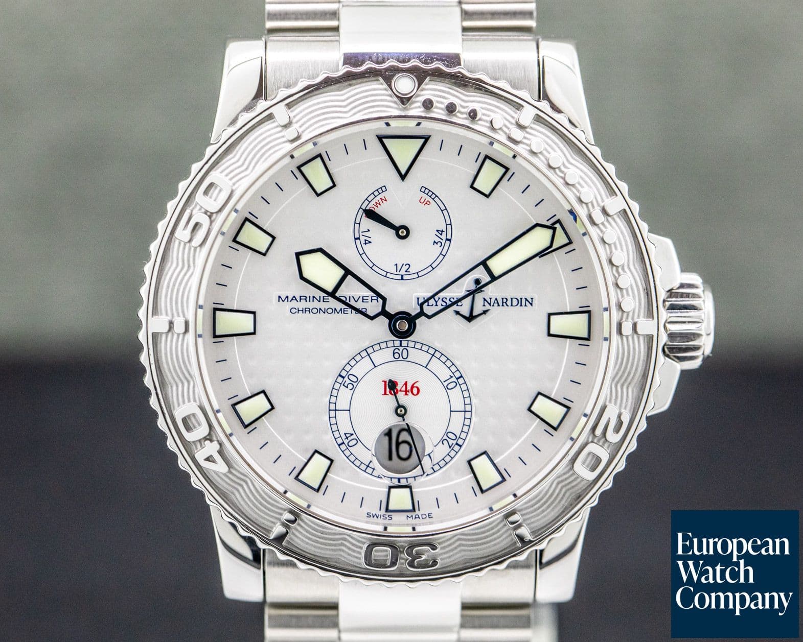 Image of Ulysse Nardin 263-33-7 Maxi Marine 1846 Diver Silver Dial SS 