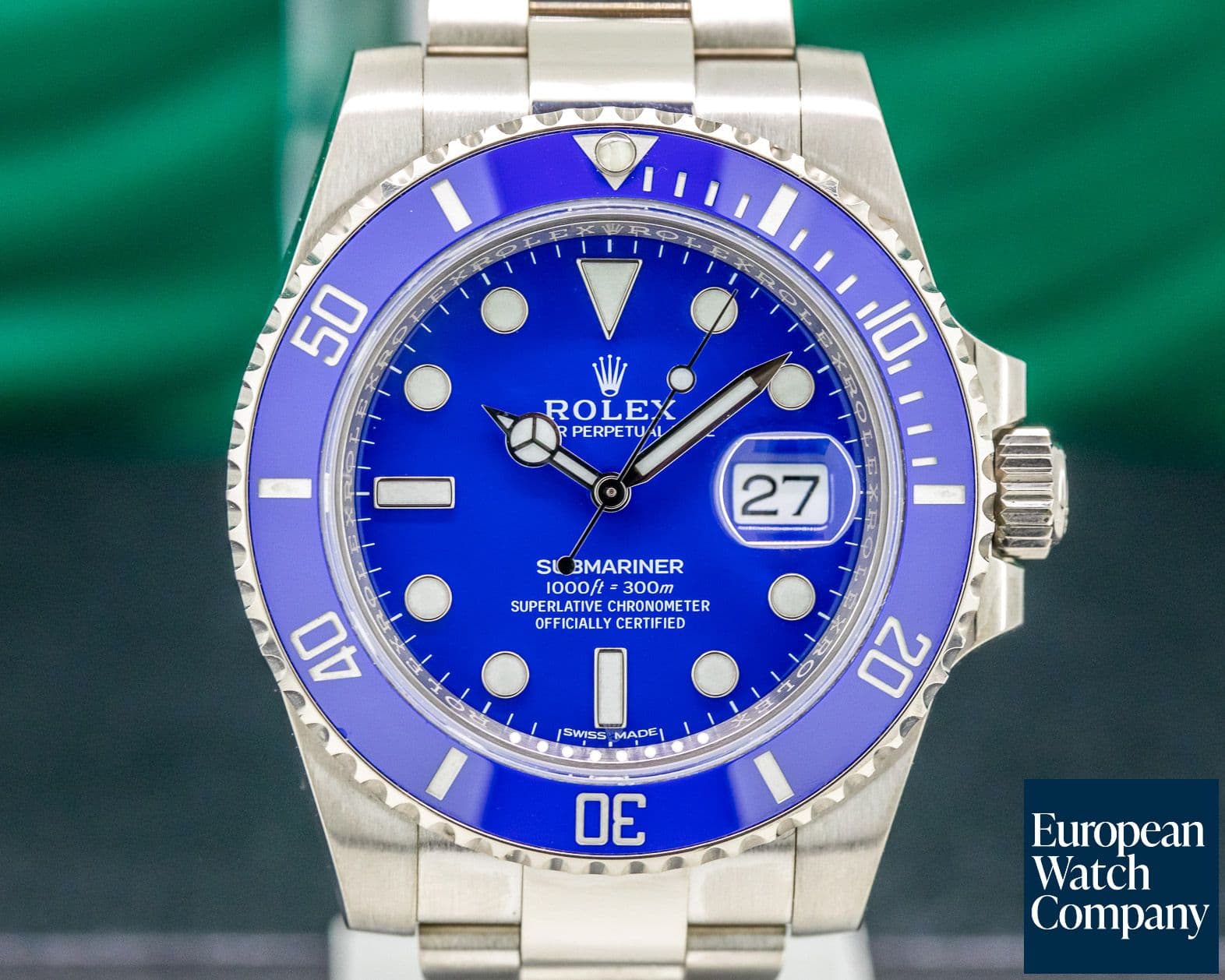Image of Rolex Submariner 18K White Gold Blue Dial