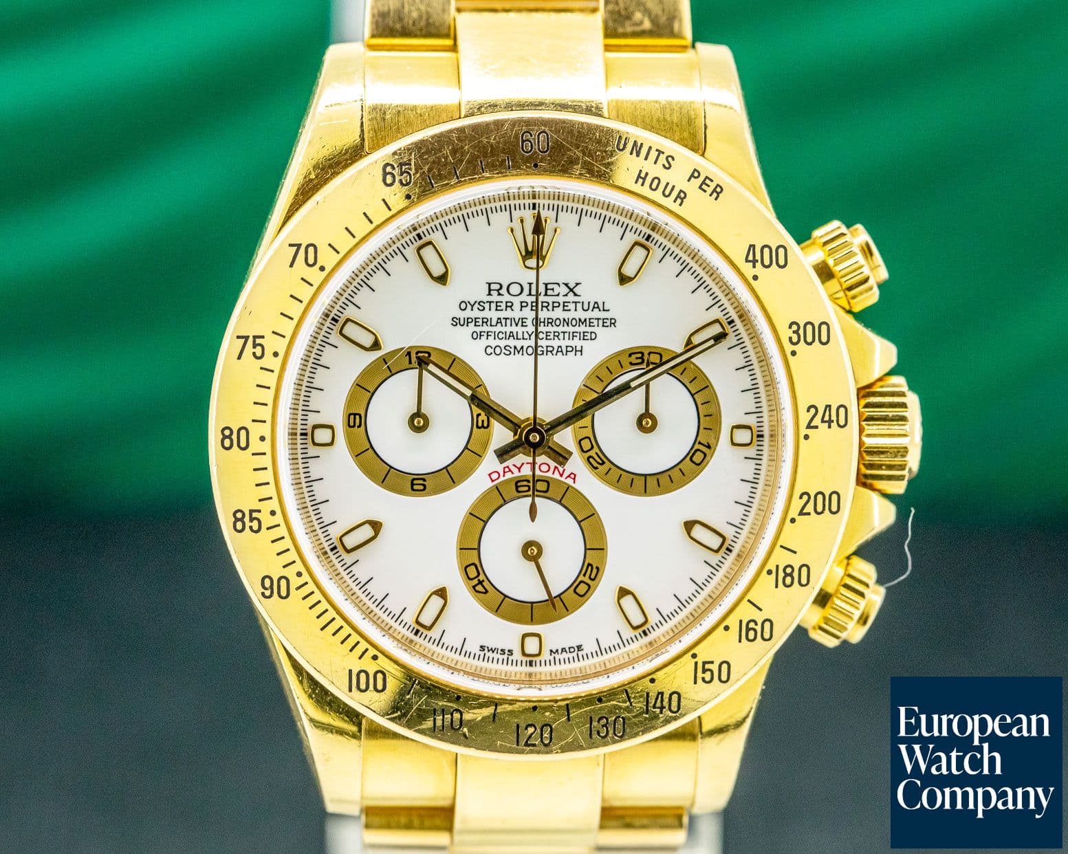 Image of Rolex Daytona 18K Yellow Gold White Dial BOX & PAPERS