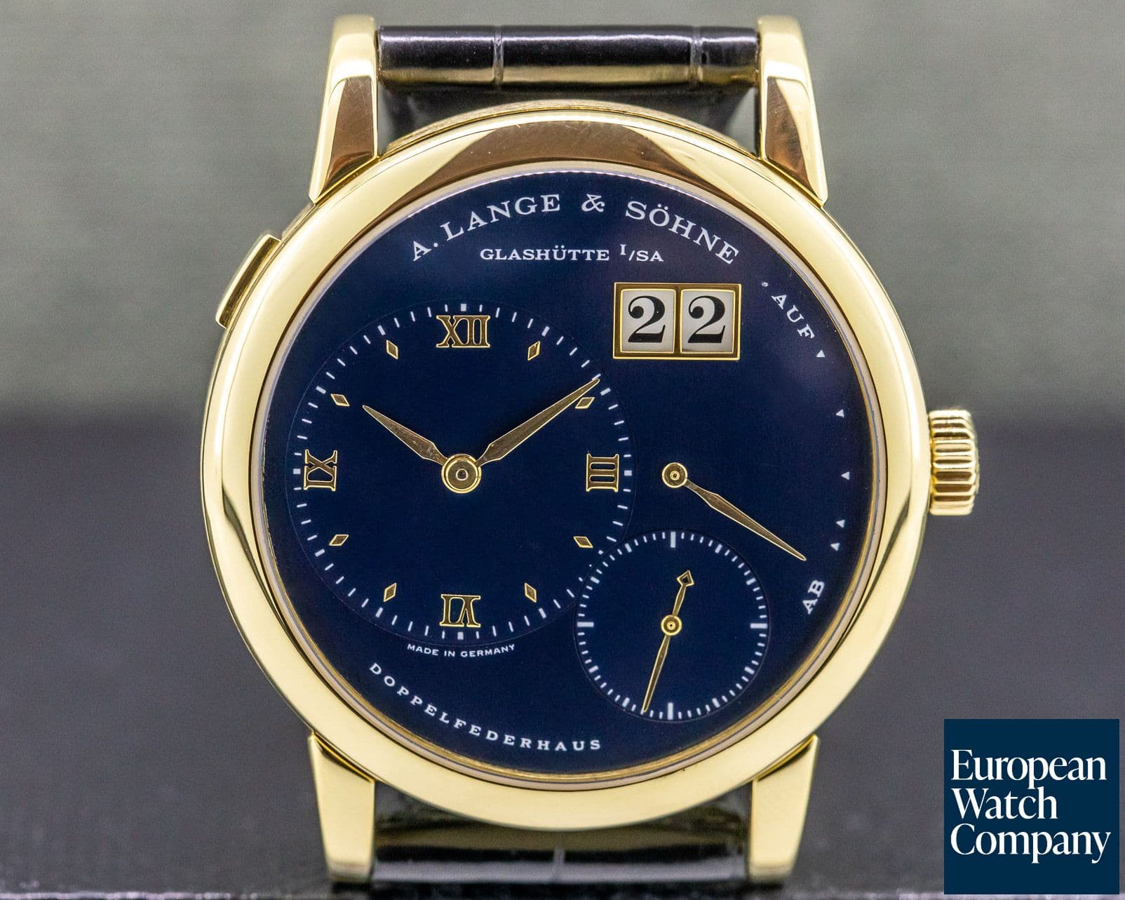 Image of A. Lange and Sohne Lange 1 Yellow Gold Blue Dial 