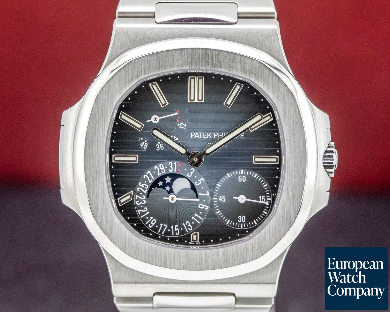 Image of Patek Philippe Jumbo Nautilus Moonphase Power Reserve SS 