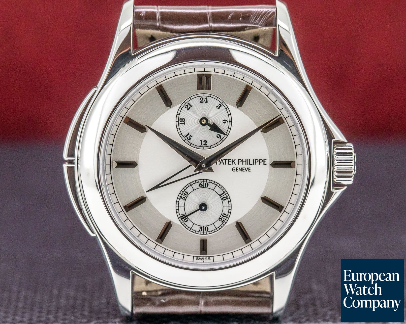 Image of Patek Philippe Travel Time Manual Silver Dial Platinum 
