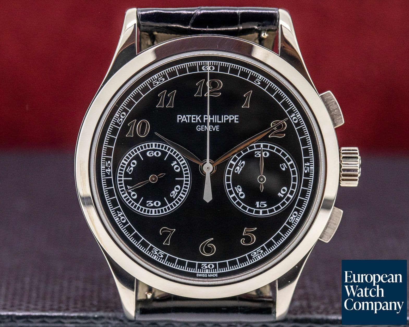 Image of Patek Philippe Chronograph 18K White Gold Black Dial 