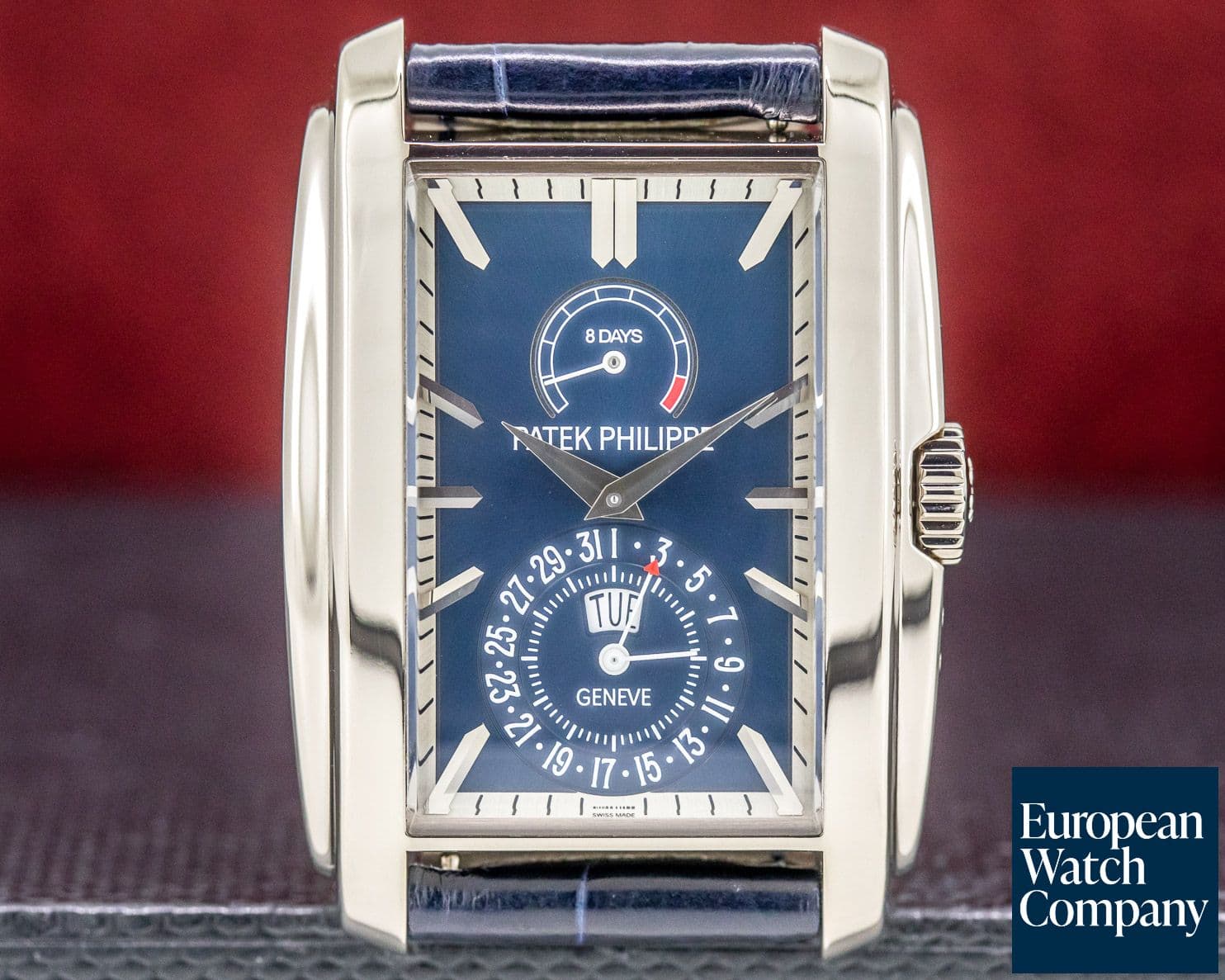 Image of Patek Philippe Gondolo 8 Day Manual Wind Blue Dial 18K White Gold