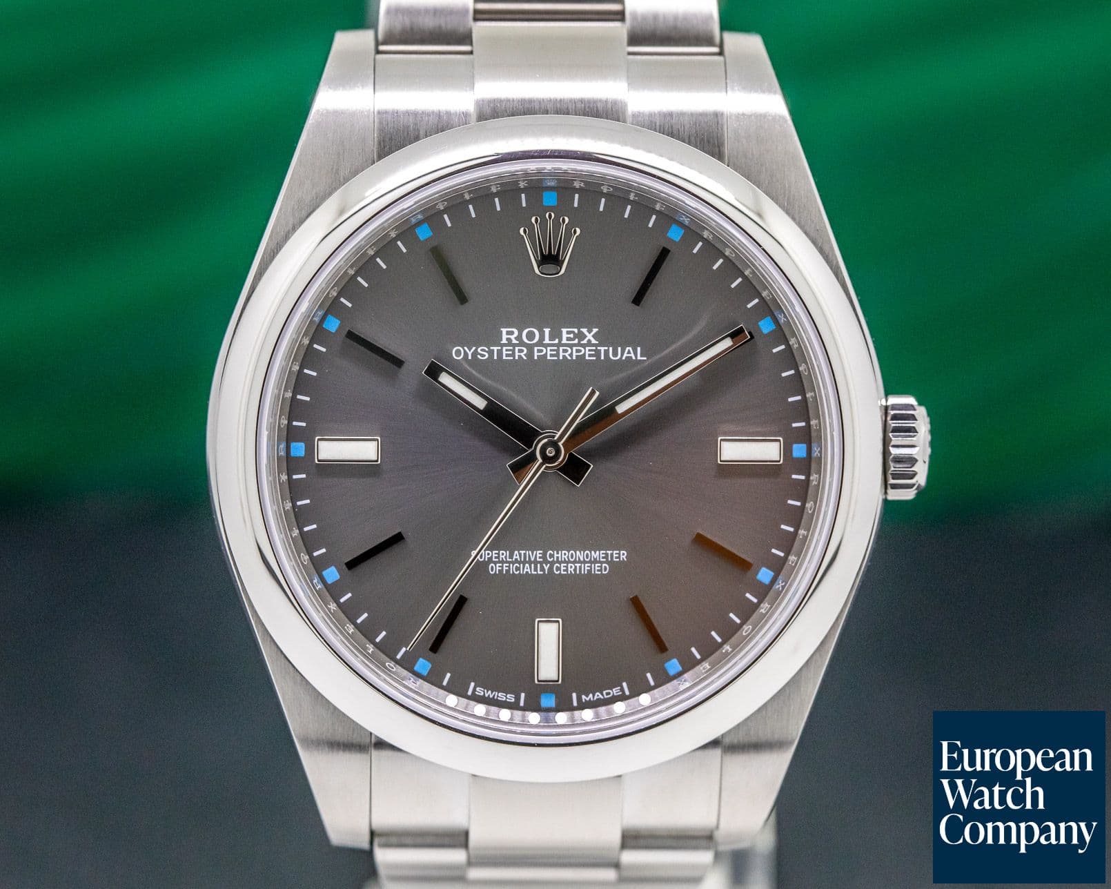 Image of Rolex Oyster Perpetual SS Dark Rhodium Dial 