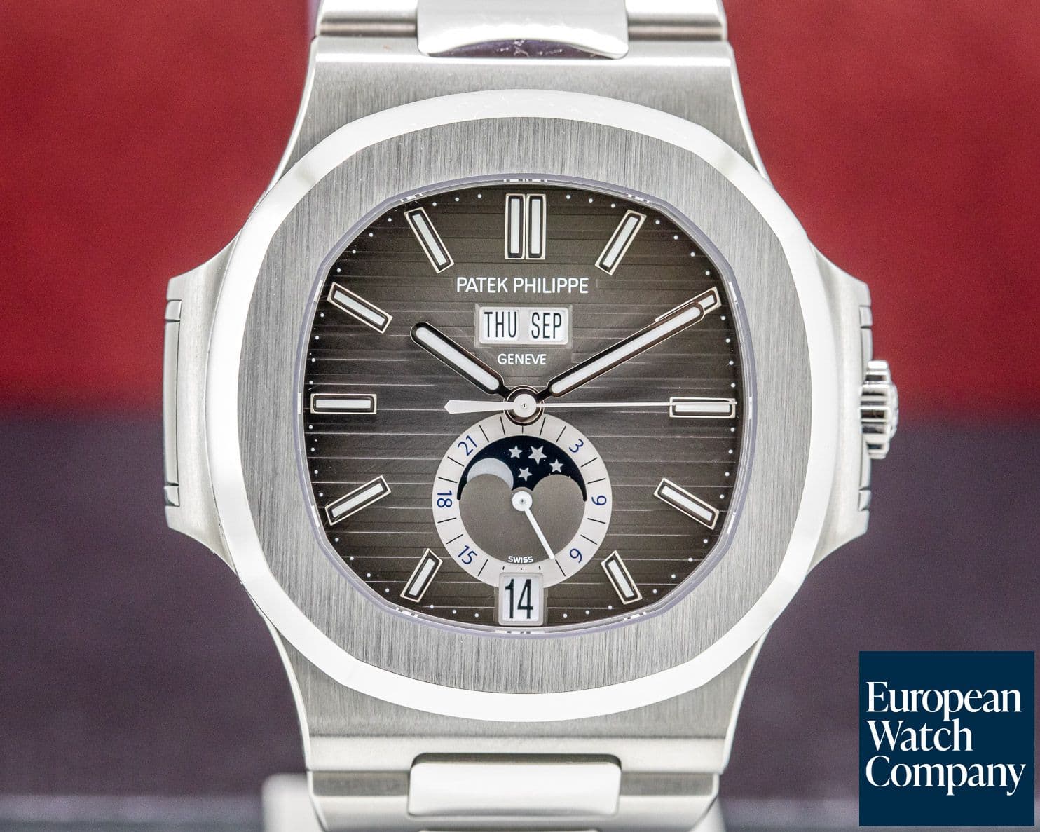 Image of Patek Philippe Nautilus Annual Calendar Moon Grey Dial SS / SS UNWORN