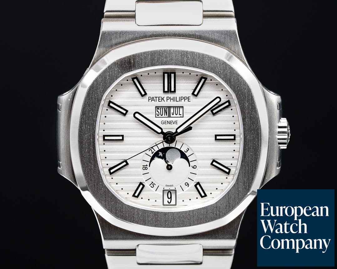 Image of Patek Philippe Nautilus 5726/1A Annual Calendar Moon White Dial SS 